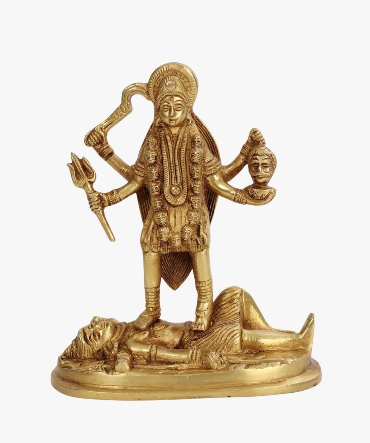 Kali Standing On Shiva