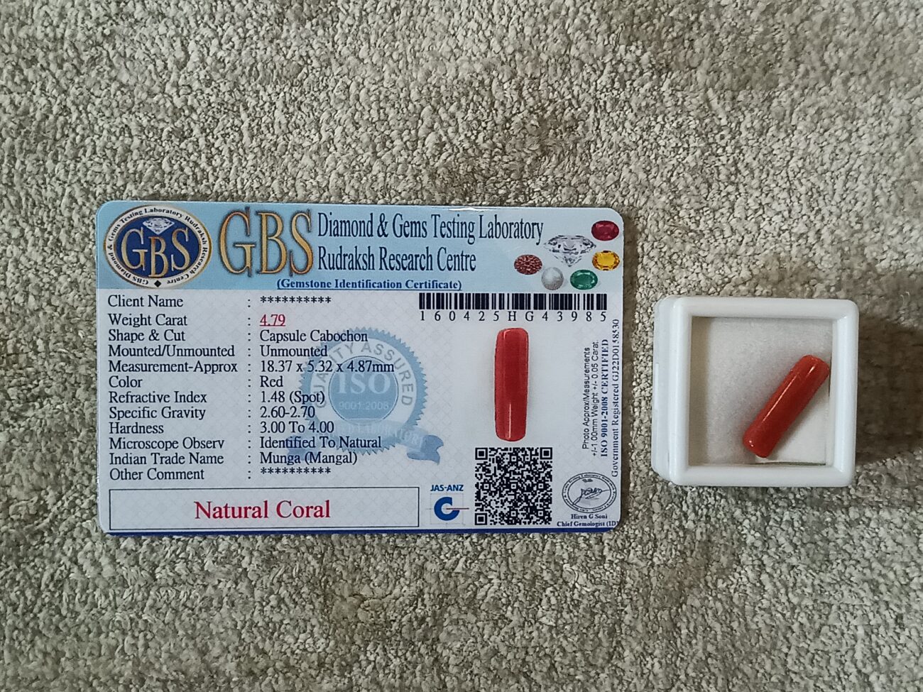 Coral Gemstone