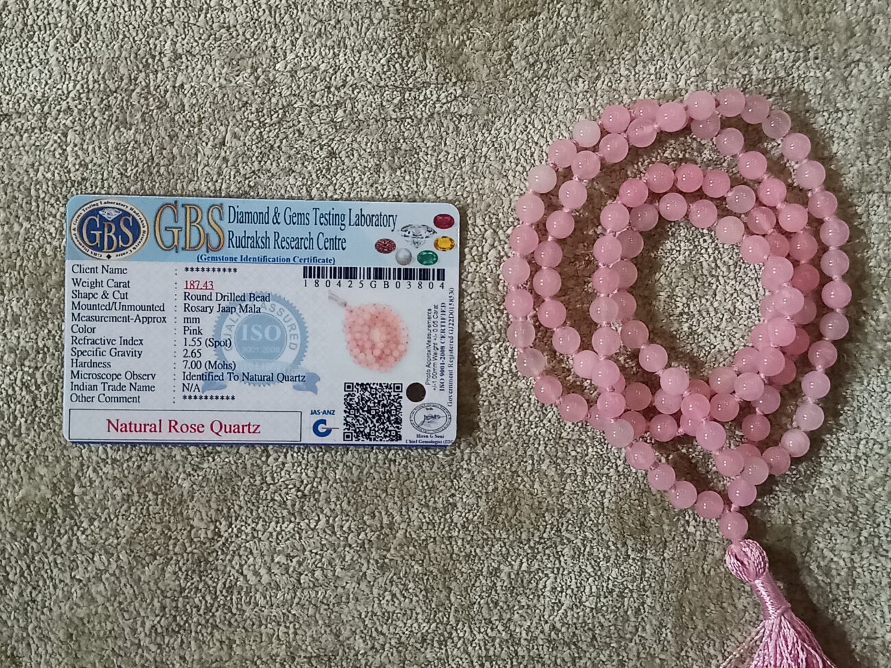 Rose Quartz Mala
